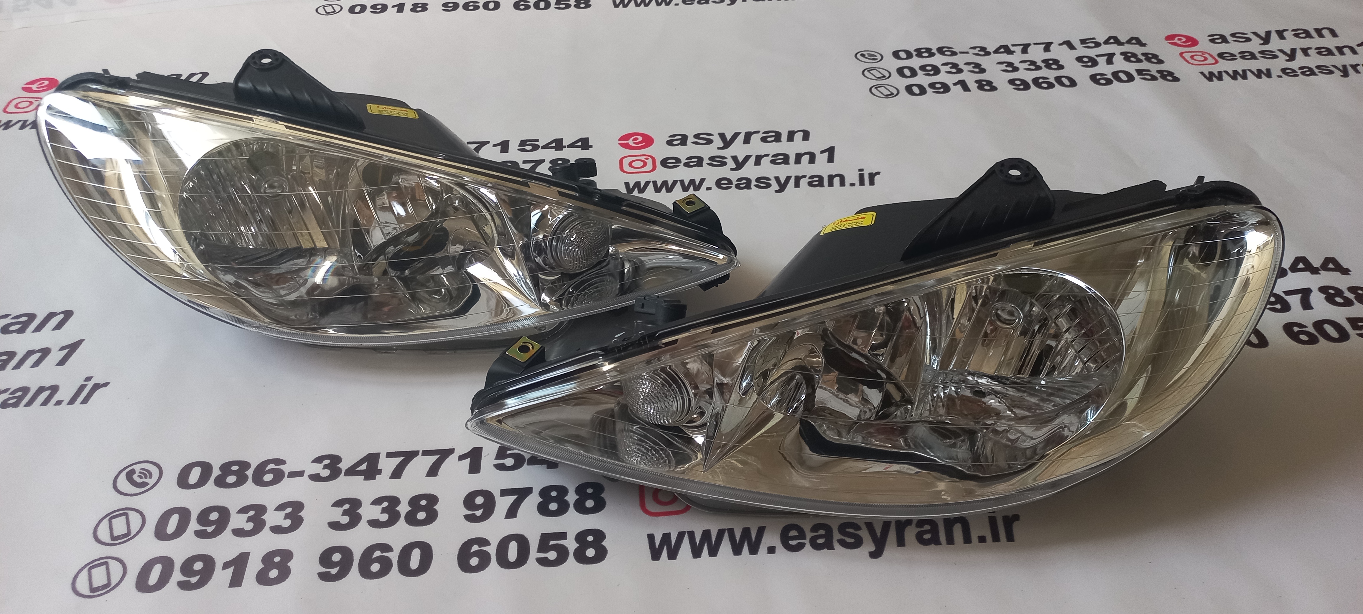 چراغ جلو پژو ۲۰۶ بسته دو عددی چپ و راست(هر دو سمت)