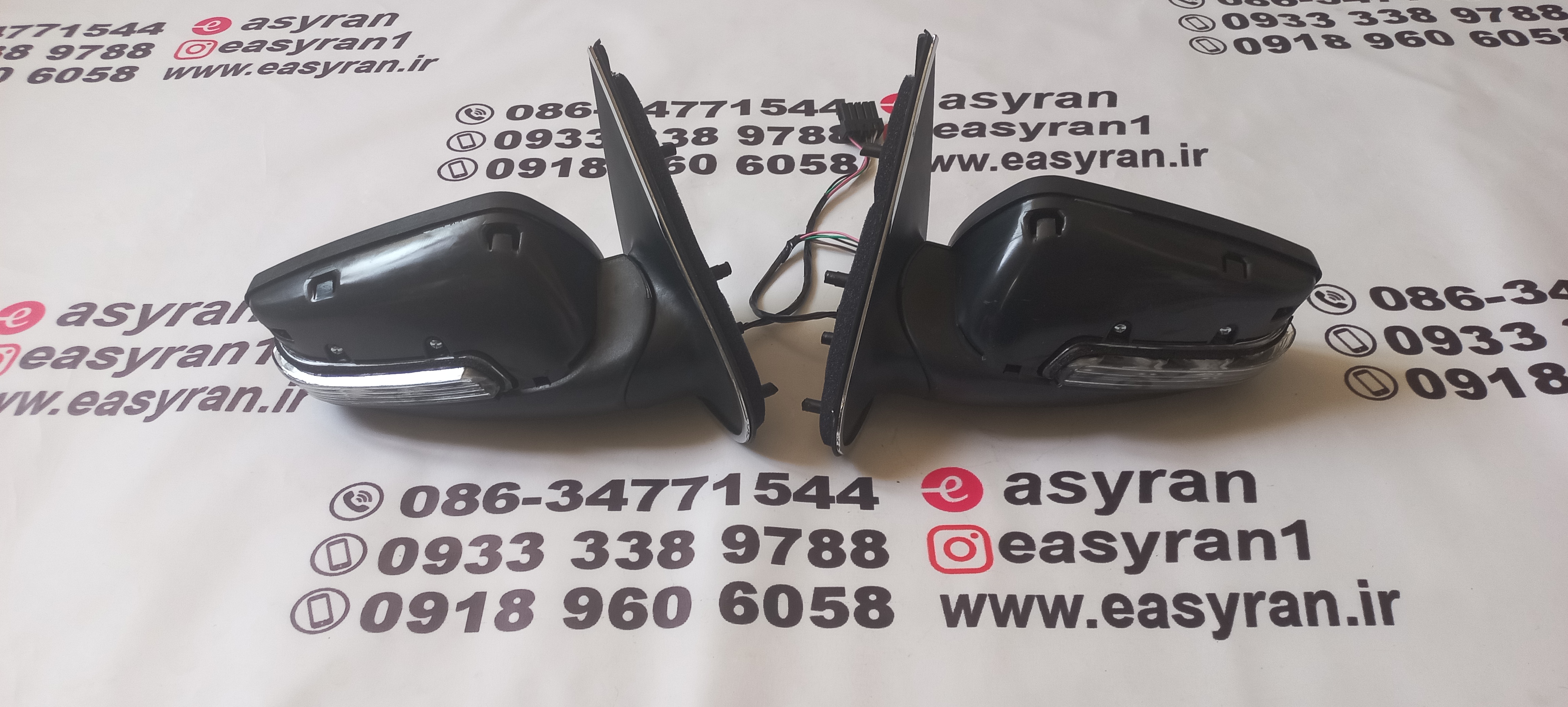 آیینه بغل پژو پارس راهنمادار  برقی اف اف پی کو چپ و راست سوکت قدیم (سمت راننده و شاگرد )